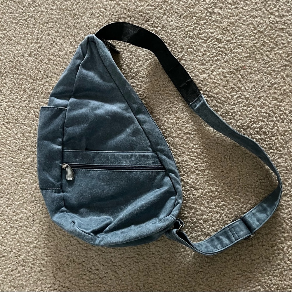 Ameri Bag | Healthy Back Bag Suede Blue Sling - image 2